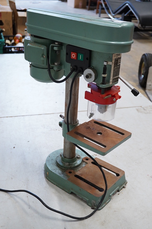 A Nu-tool CH10 model maker’s pillar drill, height 58.5cm. Condition fair, some surface rust.